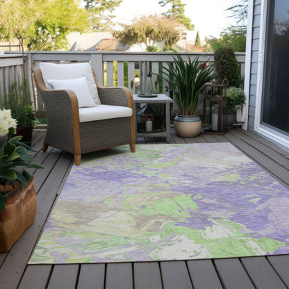 Addison Rugs Galain Purple Washable Indoor-Outdoor Rug
