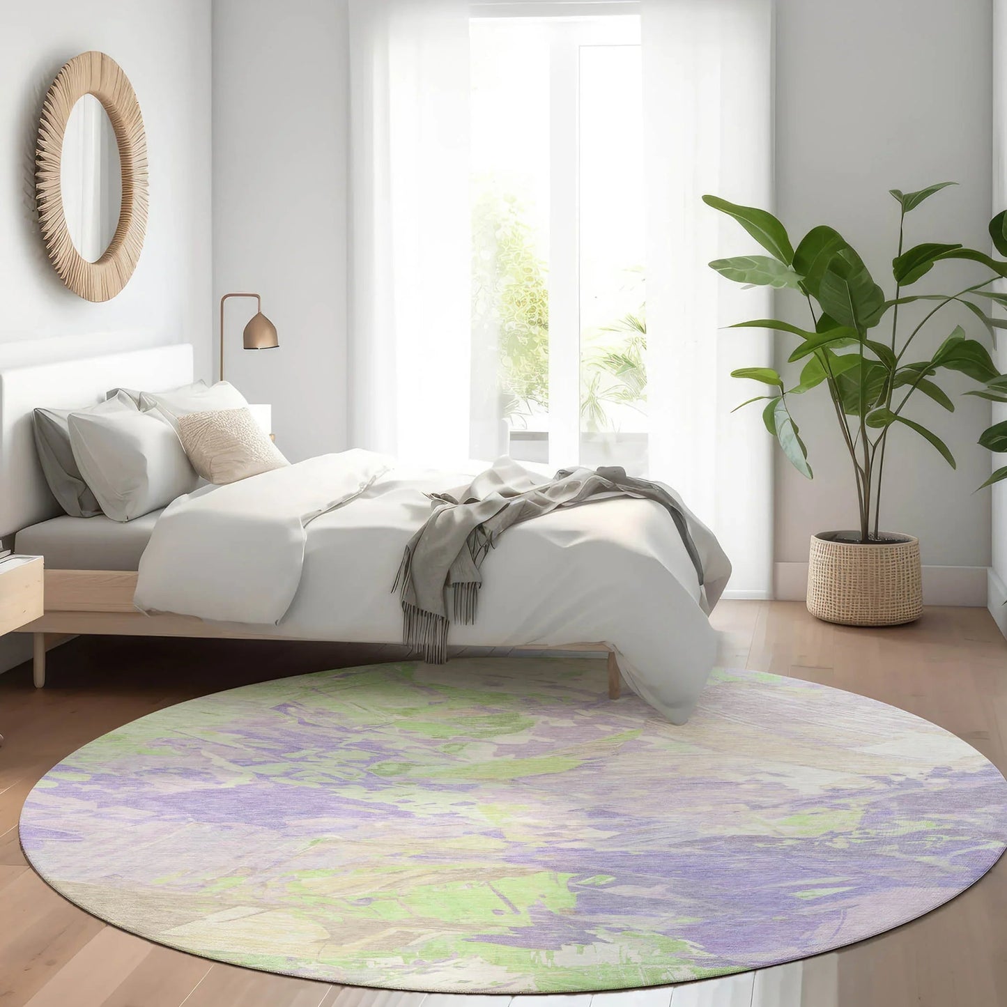 Addison Rugs Galain Purple Washable Indoor-Outdoor Rug