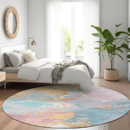 Addison Rugs Galain Teal Washable Indoor-Outdoor Rug