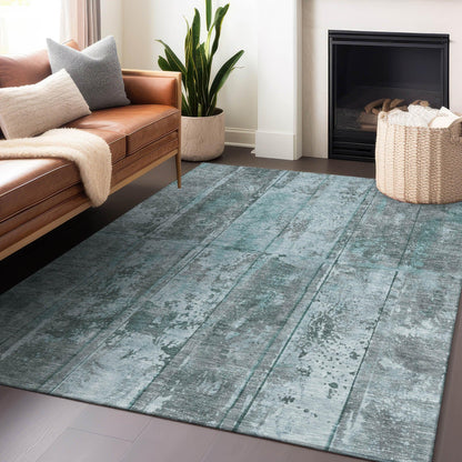 Addison Rugs Galara Teal Washable Indoor-Outdoor Rug