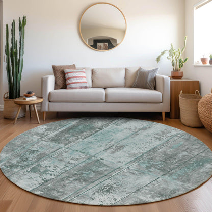 Addison Rugs Galara Teal Washable Indoor-Outdoor Rug