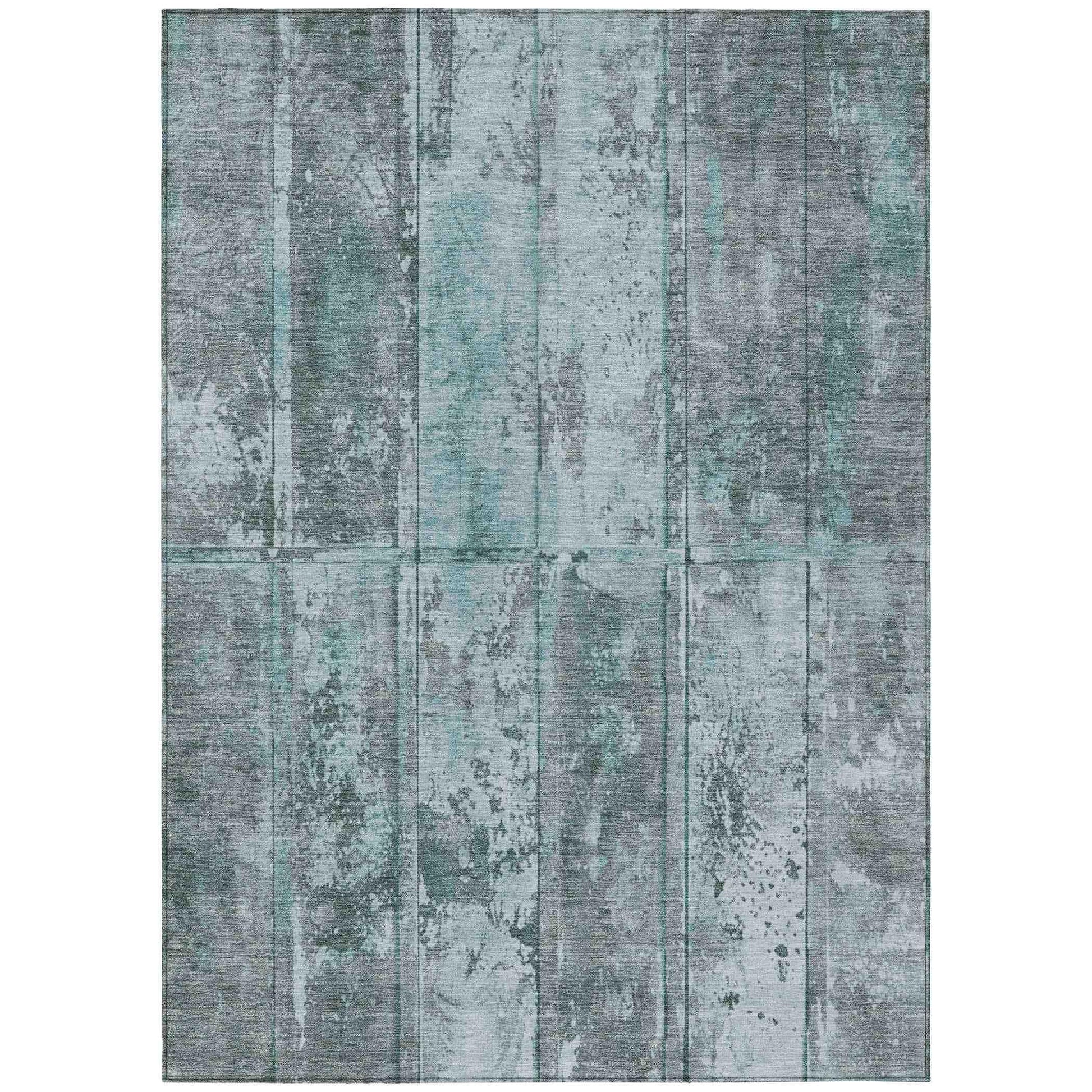 Addison Rugs Galara Teal Washable Indoor-Outdoor Rug