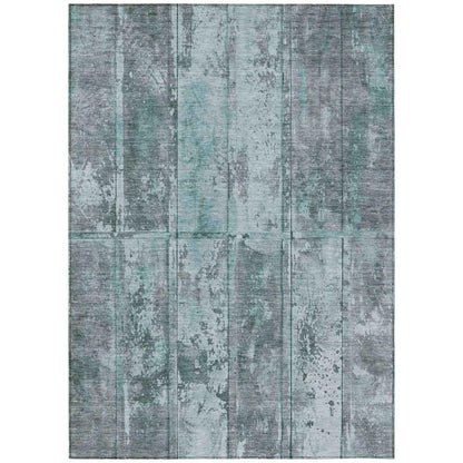 Addison Rugs Galara Teal Washable Indoor-Outdoor Rug