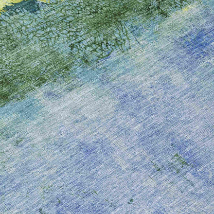 Galaris Blue Washable Indoor-Outdoor Rug