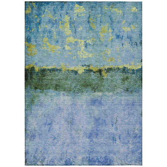 Addison Rugs Galaris Blue Washable Indoor-Outdoor Rug