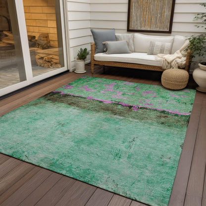 Addison Rugs Galaris Green Washable Indoor-Outdoor Rug