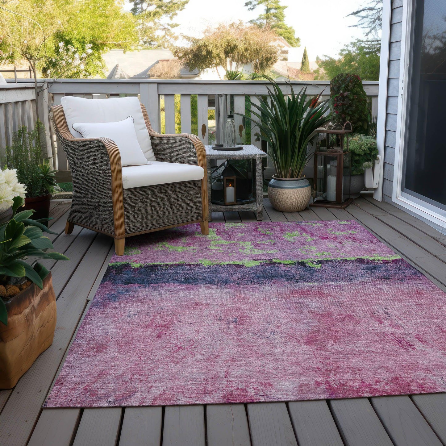 Galaris Pink Washable Indoor-Outdoor Rug