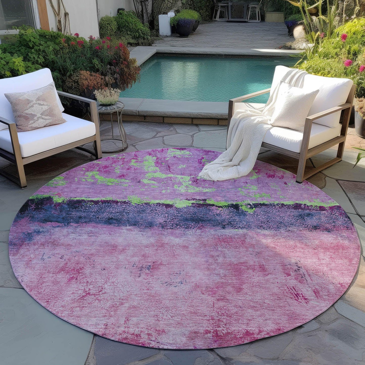 Galaris Pink Washable Indoor-Outdoor Rug