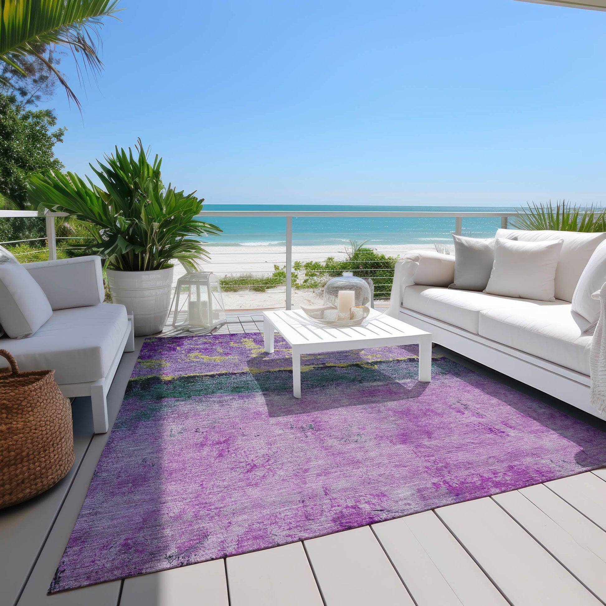 Addison Rugs Galaris Plum Washable Indoor-Outdoor Rug