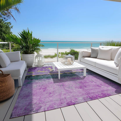 Addison Rugs Galaris Plum Washable Indoor-Outdoor Rug