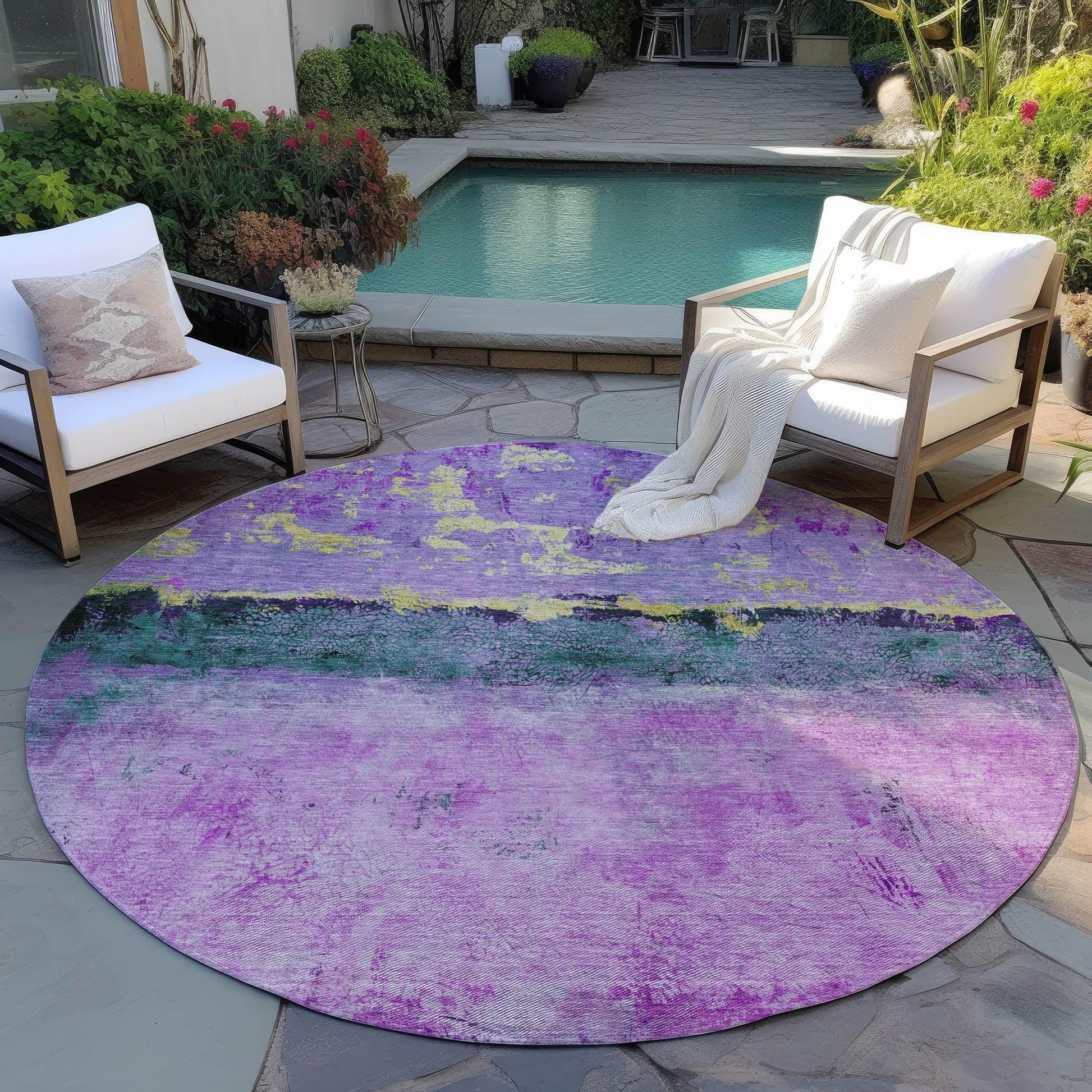 Addison Rugs Galaris Plum Washable Indoor-Outdoor Rug