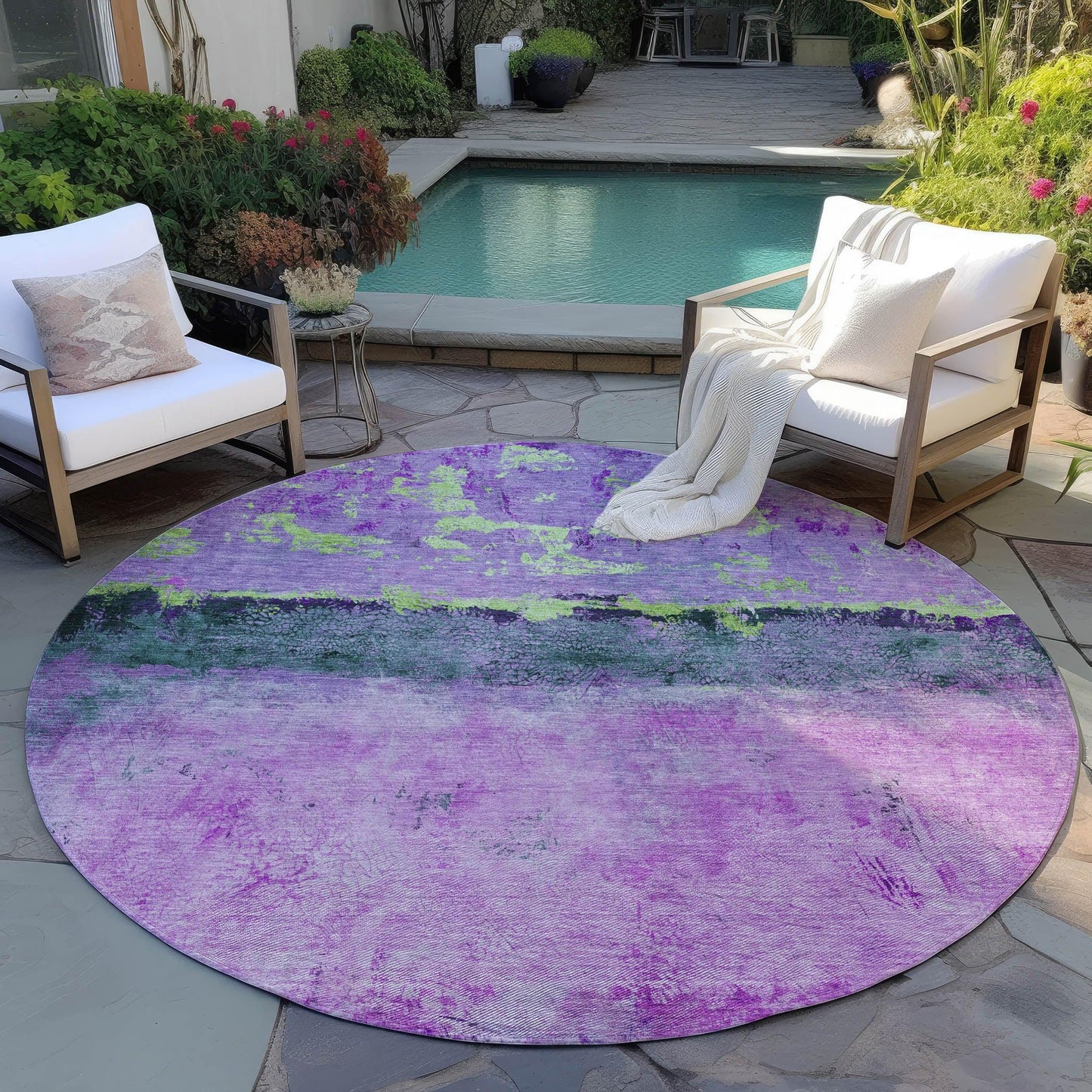 Addison Rugs Galaris Purple Washable Indoor-Outdoor Rug