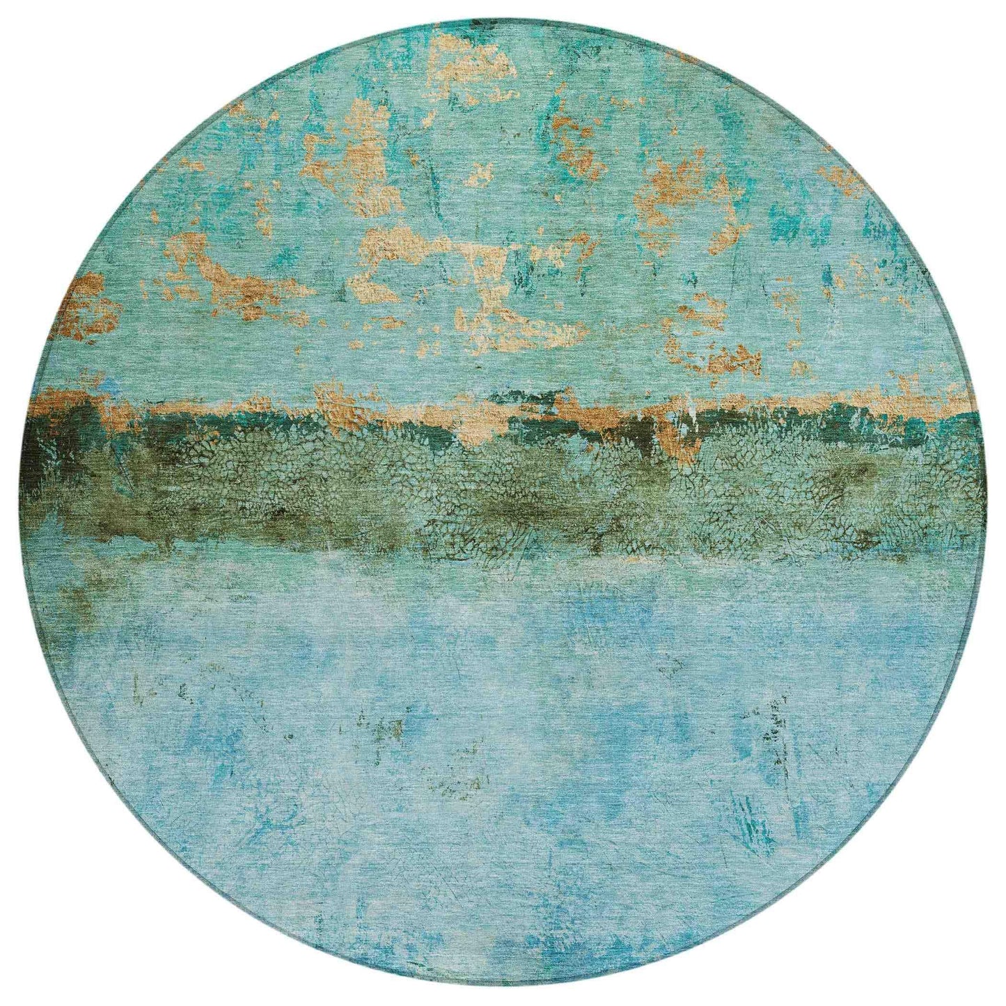 Addison Rugs Galaris Teal Washable Indoor-Outdoor Rug