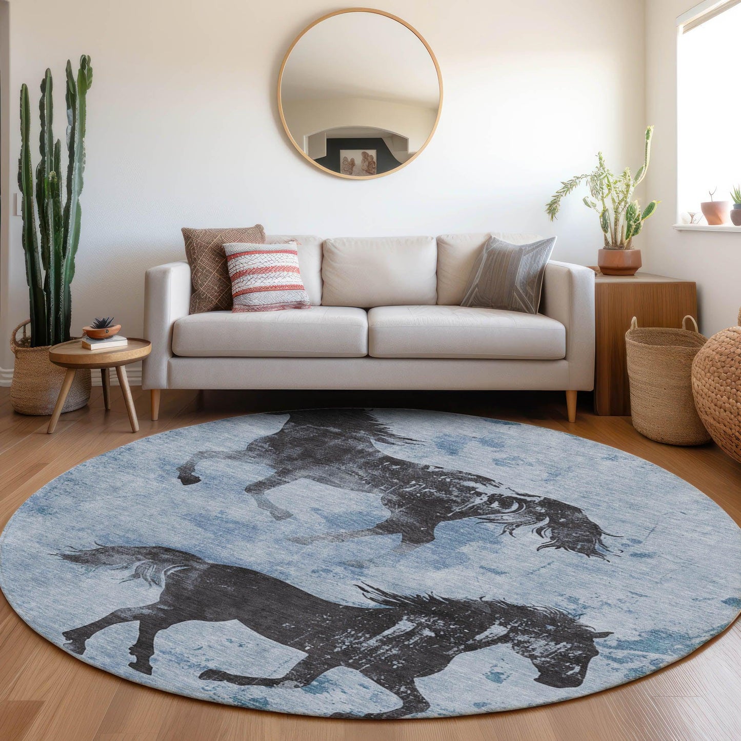 Addison Rugs Galas Blue Washable Indoor-Outdoor Rug