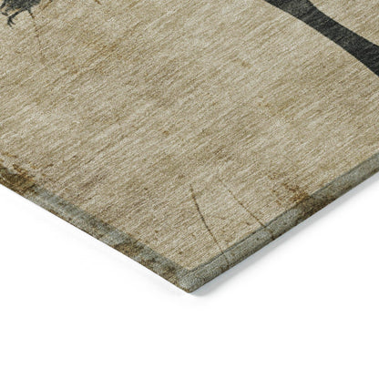 Addison Rugs Galas Brown Washable Indoor-Outdoor Rug