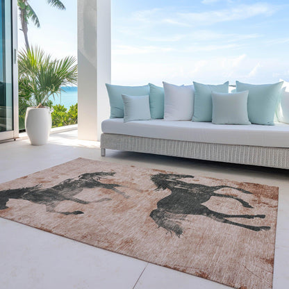 Addison Rugs Galas Orange Washable Indoor-Outdoor Rug