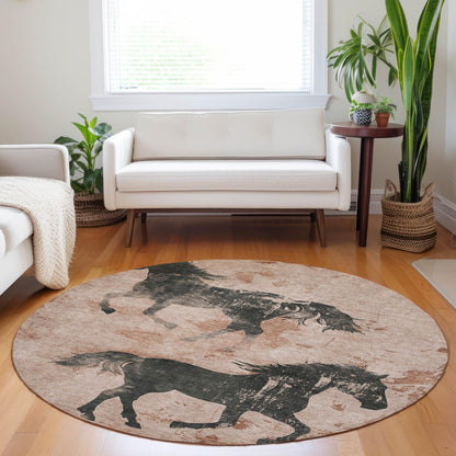 Addison Rugs Galas Orange Washable Indoor-Outdoor Rug