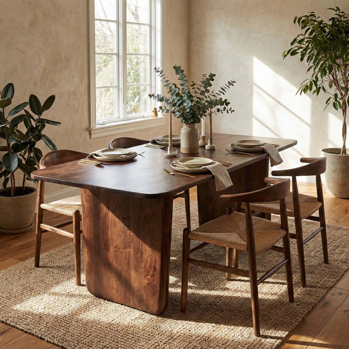 LH Home Galaxy Wooden Rectangular Dining Table