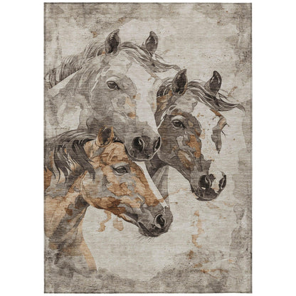 Addison Rugs Galion Brown Washable Indoor-Outdoor Rug