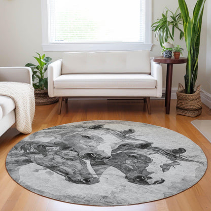 Addison Rugs Galion Gray Washable Indoor-Outdoor Rug