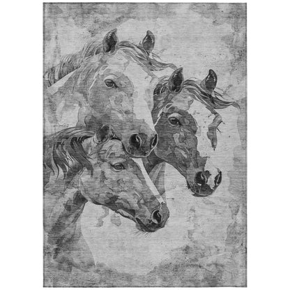 Addison Rugs Galion Gray Washable Indoor-Outdoor Rug