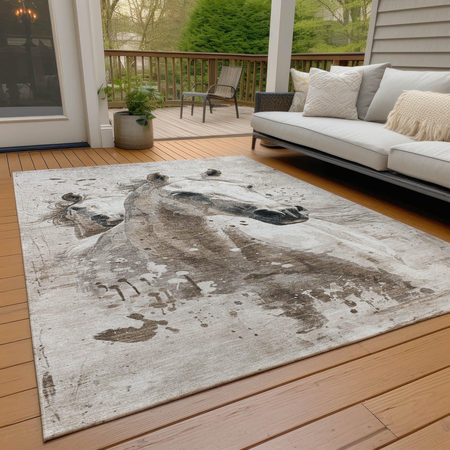 Addison Rugs Galira Ivory Washable Indoor-Outdoor Rug