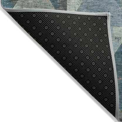Addison Rugs Galon Blue Washable Indoor-Outdoor Rug