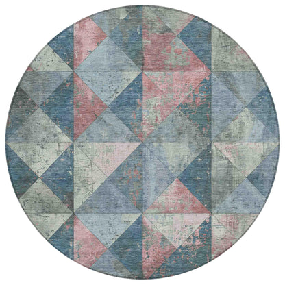 Addison Rugs Galon Blue Washable Indoor-Outdoor Rug