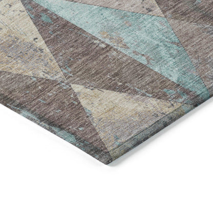 Addison Rugs Galon Brown Washable Indoor-Outdoor Rug