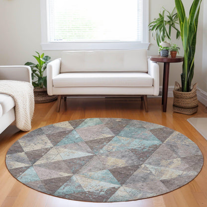 Addison Rugs Galon Brown Washable Indoor-Outdoor Rug