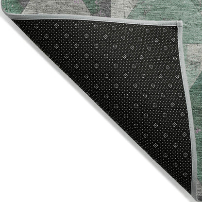 Addison Rugs Galon Green Washable Indoor-Outdoor Rug