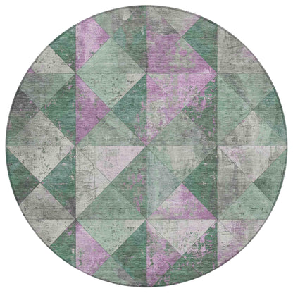 Addison Rugs Galon Green Washable Indoor-Outdoor Rug