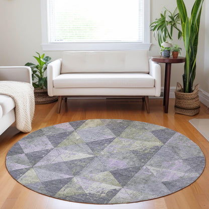 Addison Rugs Galon Lavender Washable Indoor-Outdoor Rug