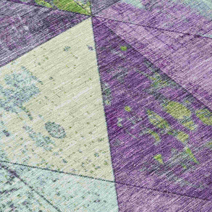 Addison Rugs Galon Purple Washable Indoor-Outdoor Rug