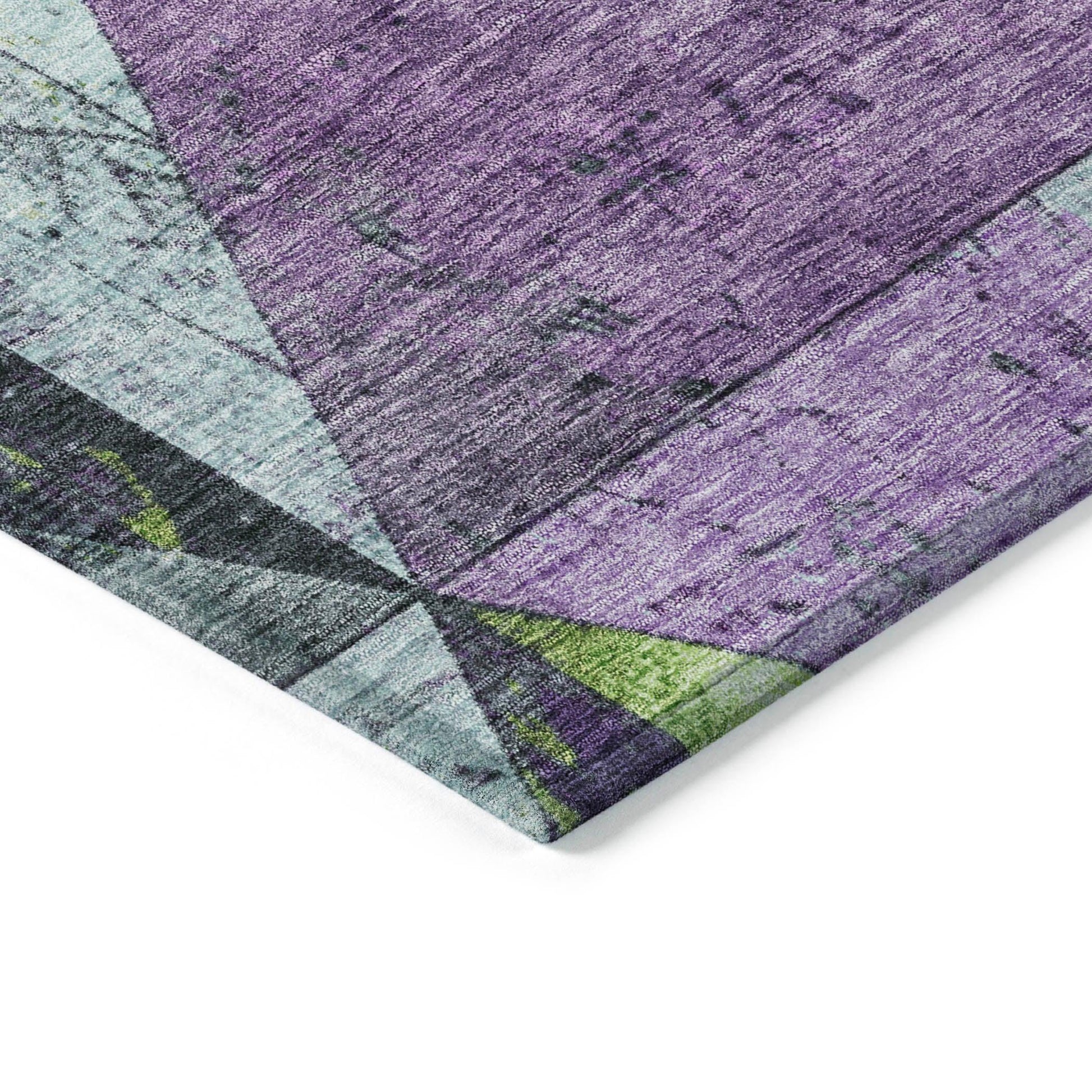 Addison Rugs Galon Purple Washable Indoor-Outdoor Rug
