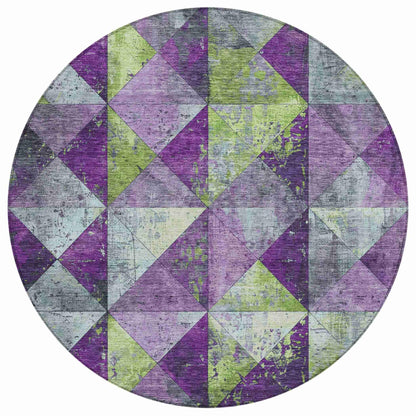 Addison Rugs Galon Purple Washable Indoor-Outdoor Rug