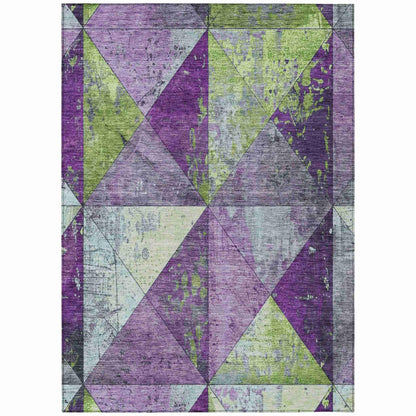 Addison Rugs Galon Purple Washable Indoor-Outdoor Rug