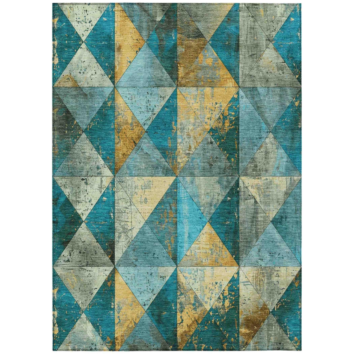 Addison Rugs Galon Teal Washable Indoor-Outdoor Rug