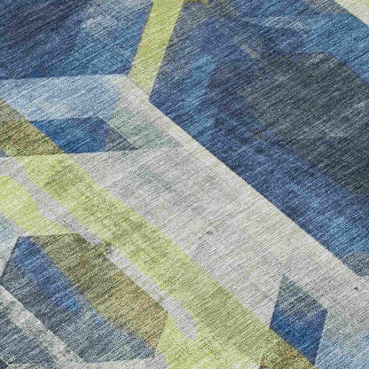 Addison Rugs Galor Blue Washable Indoor-Outdoor Rug