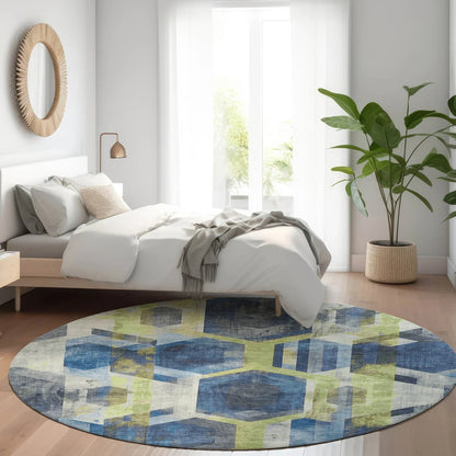Addison Rugs Galor Blue Washable Indoor-Outdoor Rug