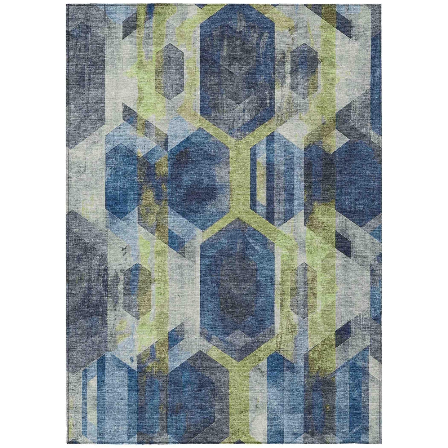 Addison Rugs Galor Blue Washable Indoor-Outdoor Rug