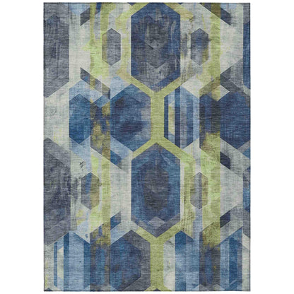 Addison Rugs Galor Blue Washable Indoor-Outdoor Rug