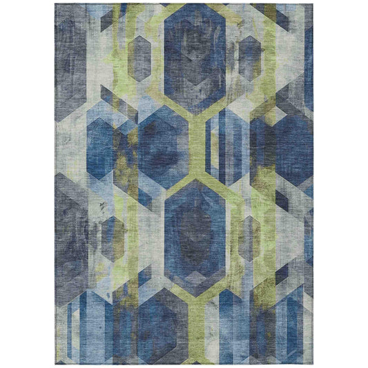 Addison Rugs Galor Blue Washable Indoor-Outdoor Rug