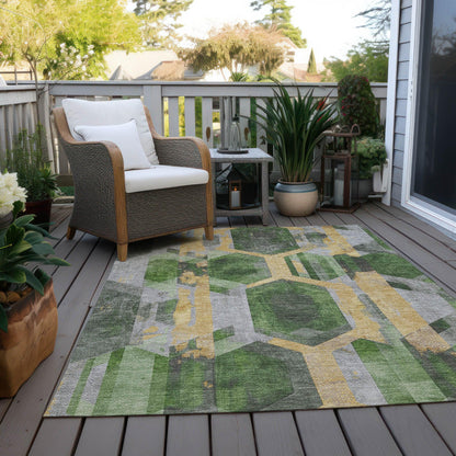 Addison Rugs Galor Green Washable Indoor-Outdoor Rug