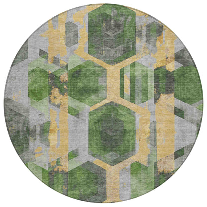 Addison Rugs Galor Green Washable Indoor-Outdoor Rug