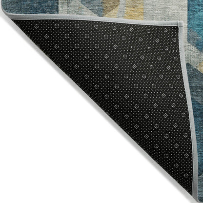 Addison Rugs Galor Teal Washable Indoor-Outdoor Rug
