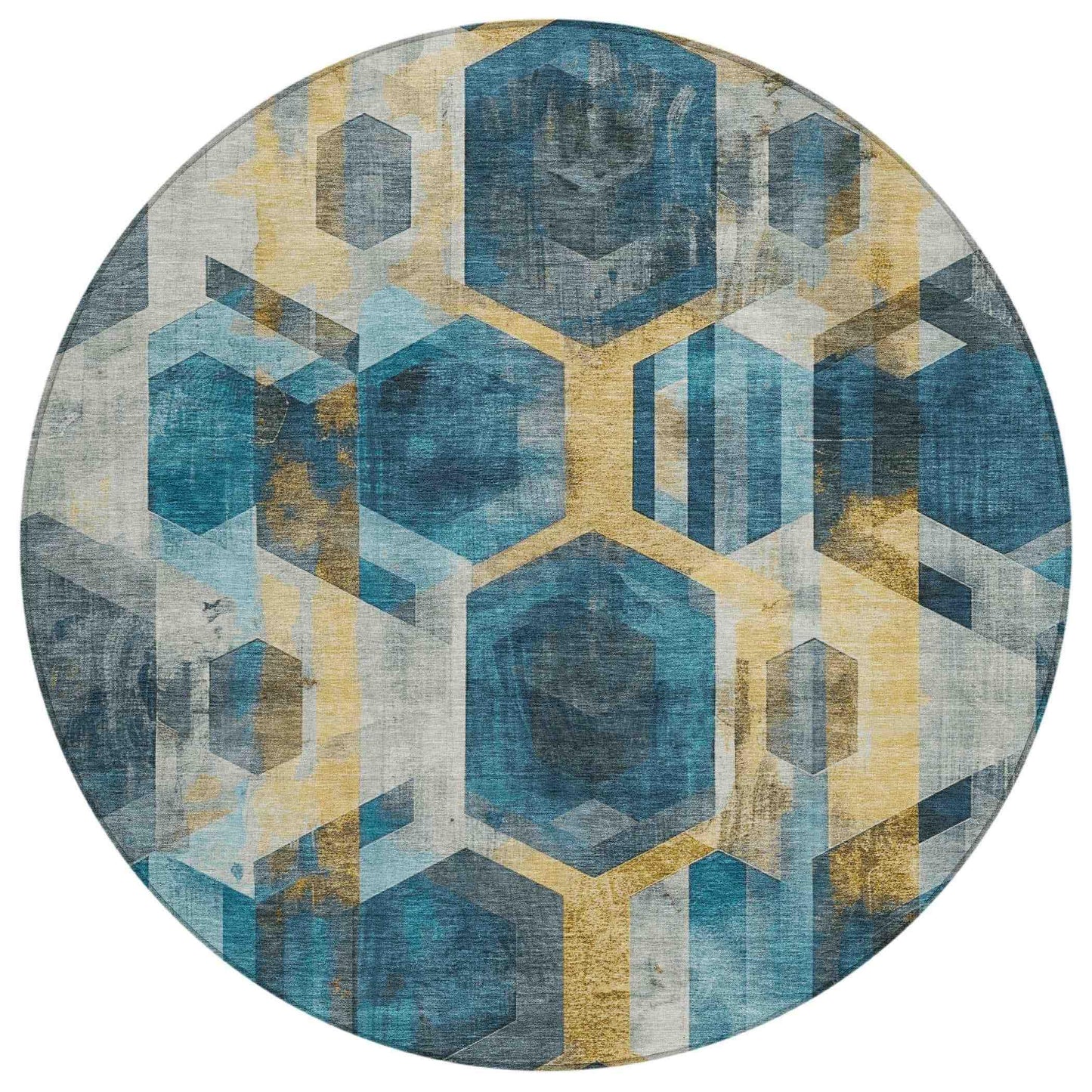 Addison Rugs Galor Teal Washable Indoor-Outdoor Rug