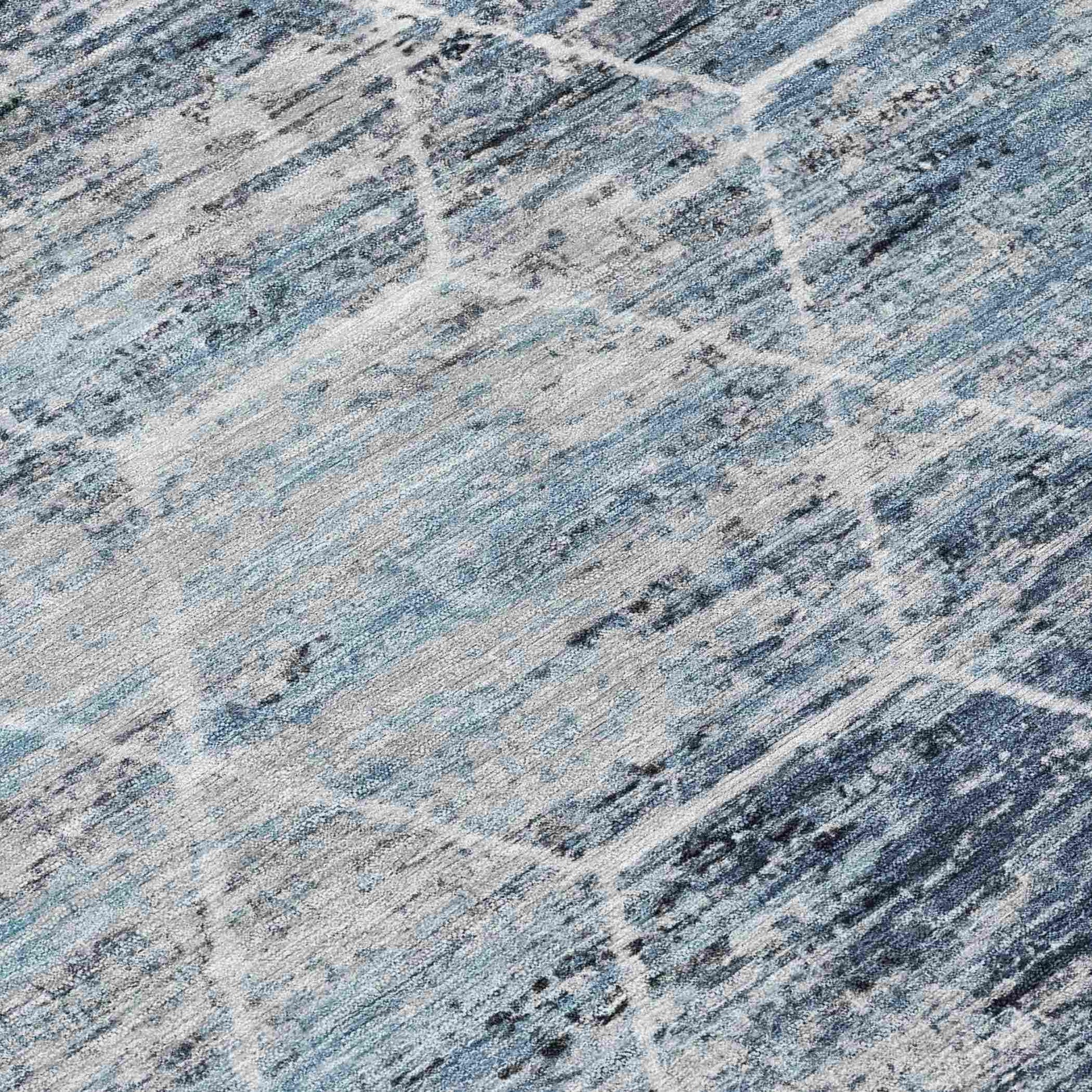 Addison Rugs Galyn Blue Washable Indoor-Outdoor Rug