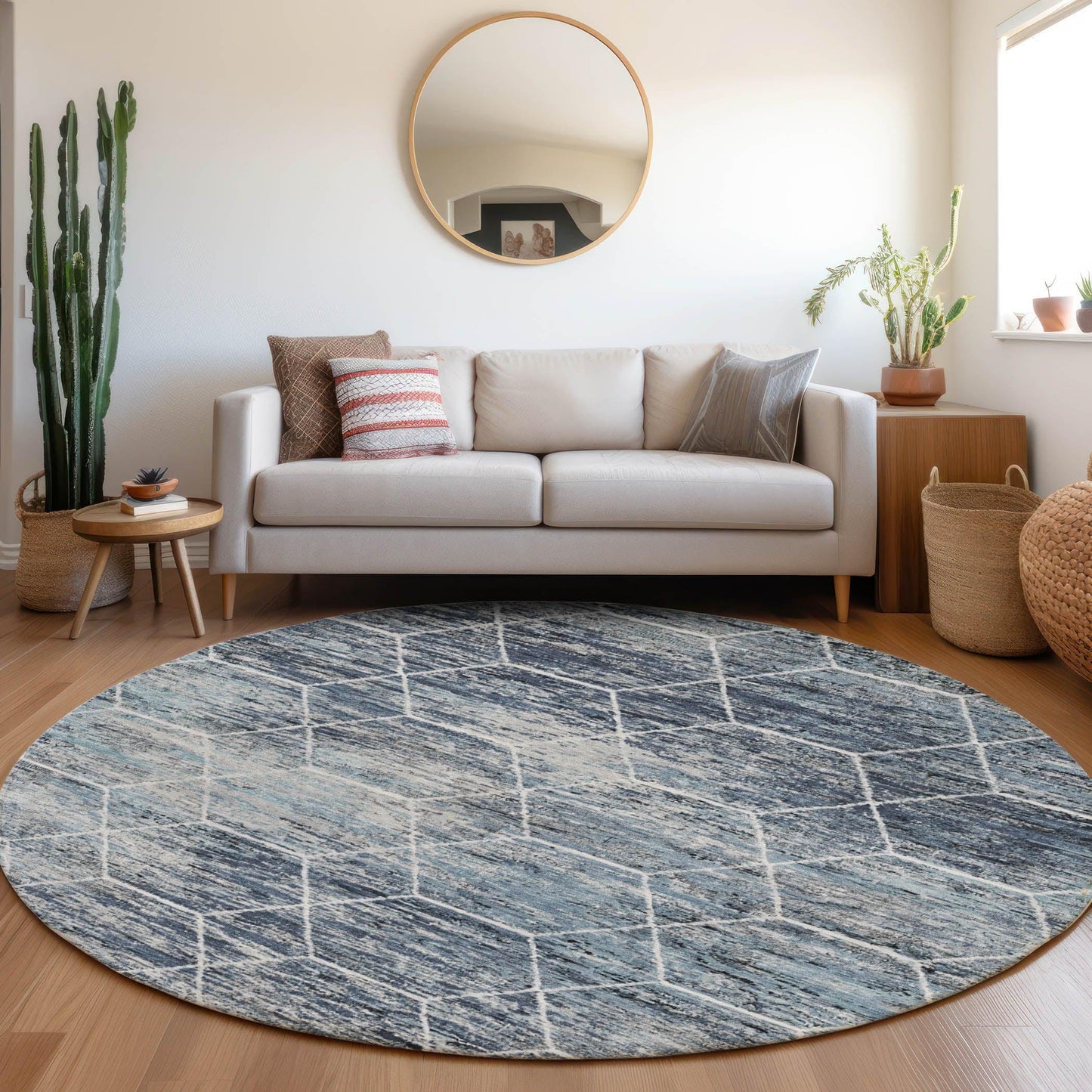 Addison Rugs Galyn Blue Washable Indoor-Outdoor Rug
