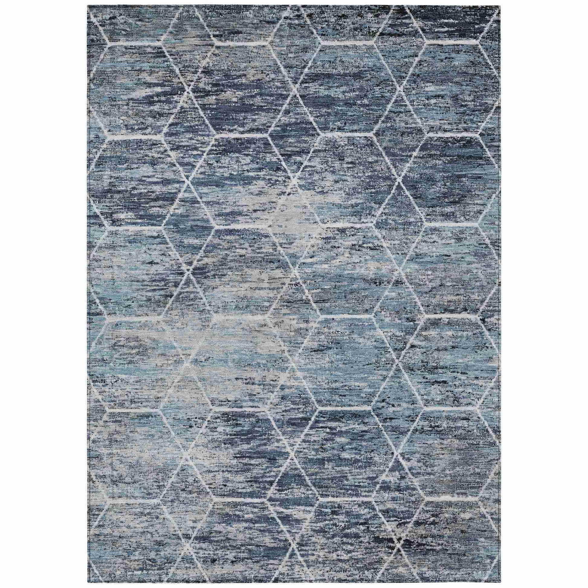 Addison Rugs Galyn Blue Washable Indoor-Outdoor Rug